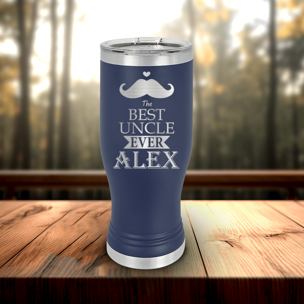 Navy Uncle Travel Mug With Handle With Best Uncle Ever Design